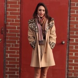 1960s Fashionbilt Camel Leopard Coat